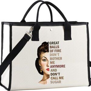 Movie Inspired Cotton Tote Bag Large Capacity Women's Gift Travel Shopping
